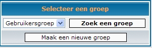 Groep selecteren