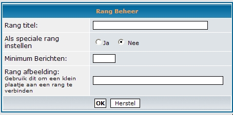 Rang bewerken