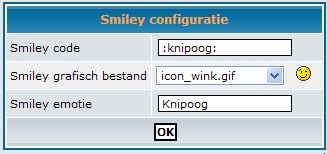 Smilies configuratie